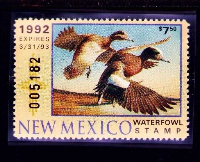 1992 New Nexico State Duck Stamp Scott #2  MNH