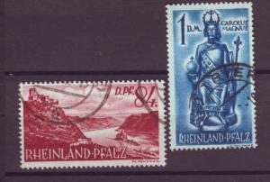 J20663 Jlstamps 1948 germany rhine hv,s of set used #6n28-9 french occupation