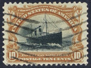 299, Used VF 10¢ Pan American - Ship * Stuart Katz