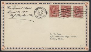 1931 AAMC #3119b June 5th Brantford Air Meet Cover to London ONT