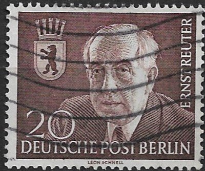 1954 Berlin 9N104 Prof. Ernst Reuter/Mayor of Berlin used