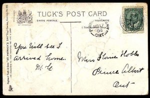 Canada-covers #11369 -1c KEVII on postcard - York County - Toronto Junction, Ont