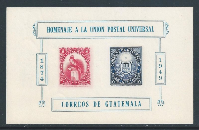 Guatemala #338 NH U.P.U. 75th Anniv. - Imperf SS