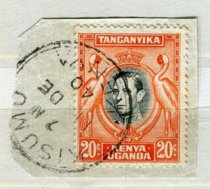 BRITISH KUT; 1938-40s early GVI issue used value, fine Postmark PIECE