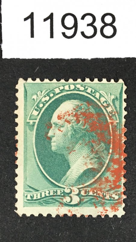 MOMEN: US STAMPS # 147 RED CANCEL USED LOT #11938