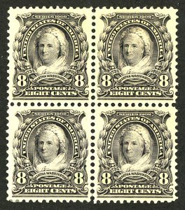 U.S. #306 MINT Block OG HR 