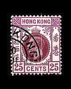 VINTAGE: HONG KONG 1919 USED LH SCOTT #128 $80 LOT # 3313