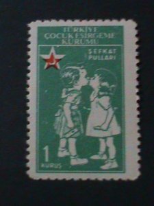 ​TURKEY-SC#RA172 KISSING CHILDREN MNH VF 69 YEARS OLD WE SHIP TO WORLDWIDE