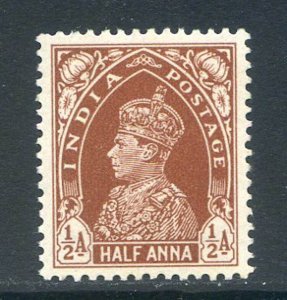 India 1/2a Red Brown SG248 Mounted Mint
