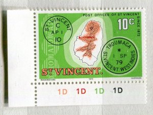 ST.VINCENT; 1979 early Post Office issue MINT MNH CORNER 10c. value