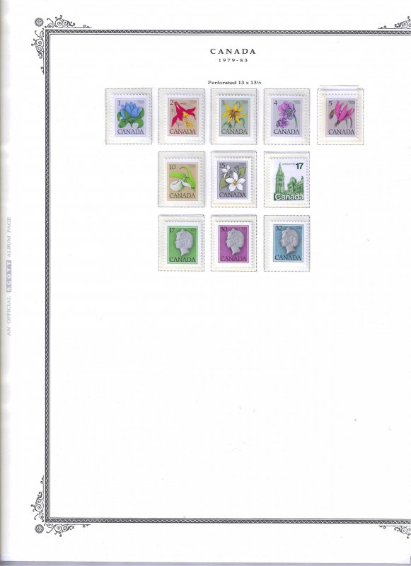 CANADA COLLECTION 1953-1999 SCOTT PAGES-CLEAR MOUNTS- MINT NH SCOTT BINDER/COVER