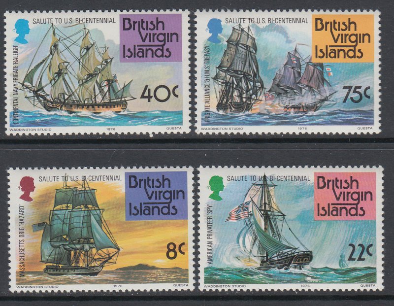 British Virgin Islands 309-312 Sailing Ships MNH VF