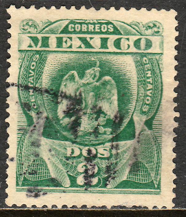 MEXICO 305, 2cents EAGLE COAT OF ARMS. USED. VF. (202)