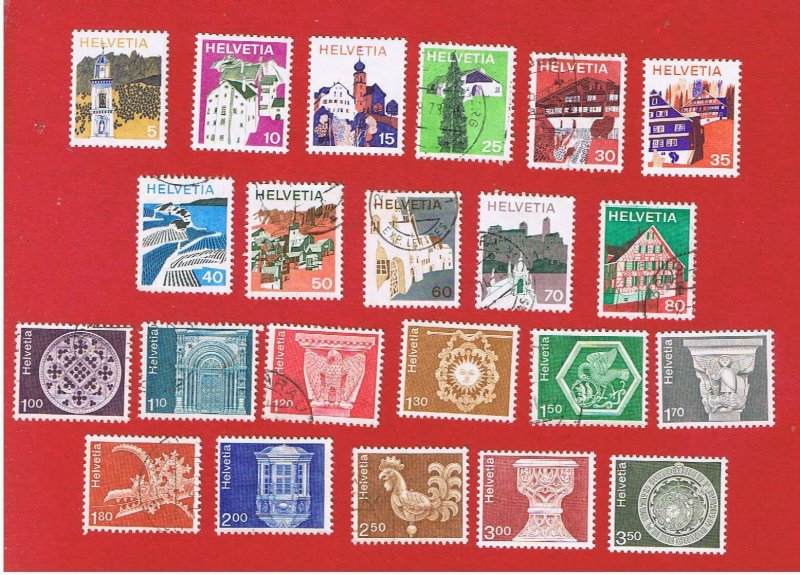 Switzerland #558-579  VF used  Villages  Free S/H