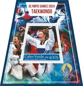 Stamps. Olympic games  2024 in Paris. Taekwondo 2020 6 sheets perforated