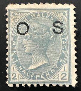 New South Wales, SG#O58a, Unused, No Gum