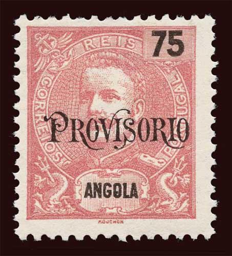 ANGOLA Scott #86 1902 King Carlos perf 11½ PROVISORIO ovpt mint H