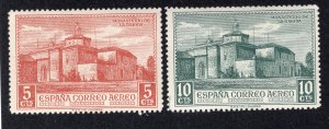 Spain 1930 5c & 10c Columbus Airmail, Scott C31, C33 MH, value = 50c