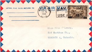 Canada 1932 - Airmail - Medicine Hat, Alta - J435