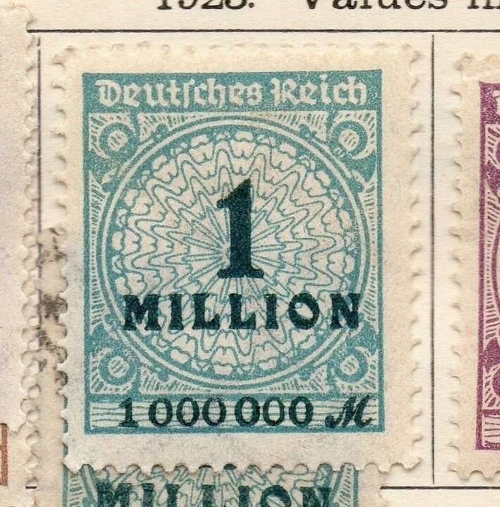 Germany 1923 Early Issue Fine Mint Hinged 1M. 235409