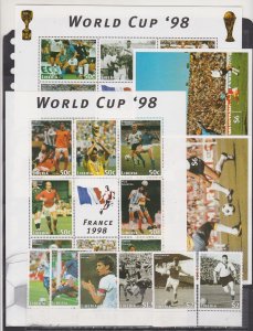 1997	Liberia	sosser world cup football France 1998 set+2klb+2s/s MNH	419