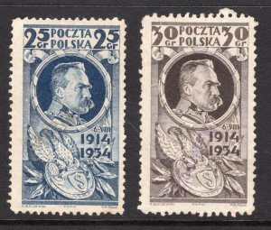 Poland 1933 25 & 30gr UPU Specimens - SC# 282-283 -Read Description (ref# 12922)