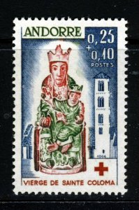 ANDORRA (French) 1964 25+10c. Red Cross Fund Issue SG F192 MNH