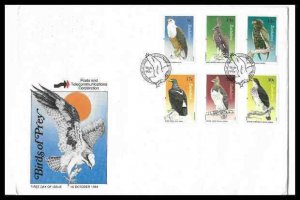 ZIMBABWE BIRDS OF PREY 1984 BIRDS, ANIMALS First Day Cover Set of 6