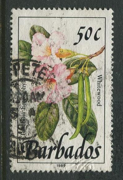 Barbados - Scott 760 - Flowers Issue - 1989 - FU - Single 50c Stamps