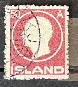 Iceland #35 Used- SCV=$35.00 (Rough Perfs.)