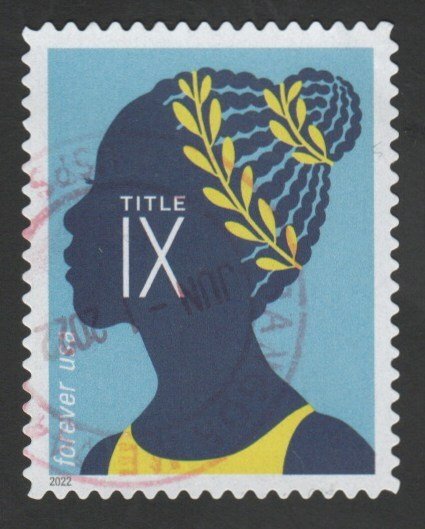 SC# 5670 - (58c) - 50th Anniversary Title IX - Gymnast - Used Single Off Paper