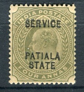 INDIA PATIALA; 1900s early ED VII SERVICE Optd. issue MINT MNH 4a.