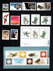 Canada 13 MNH blocks and singles cat $20.00