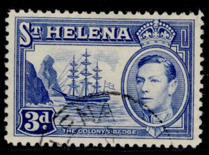 ST. HELENA GVI SG135, 3d ultramarine, FINE USED. Cat £18.