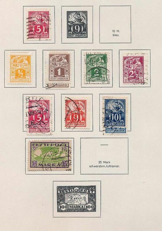 Estonia France Finland 1870s/1920s M&U Collection(100+Items) (DD653