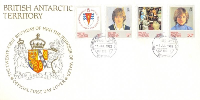 British Antarctic Territory Scott #'s 92 - 95 FDC