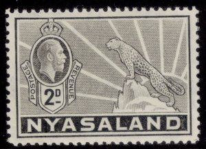 NYASALAND PROTECTORATE GV SG117, 2d pale grey, M MINT.