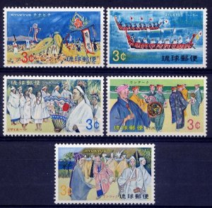 JAPAN RYUKYU Sc#185-9 1969 Folklore MNH