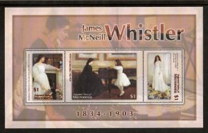 Micronesia 2003 - James Whistler Art - Set of 4 Stamps - Scott #563 - MNH