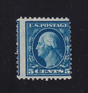 1917 Washington 5c blue Sc 504 MNH EFO mis-perforated single stamp