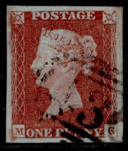 GB QV SG8, 1d red-brown PLATE 58, VERY FINE USED. Cat £40. MG