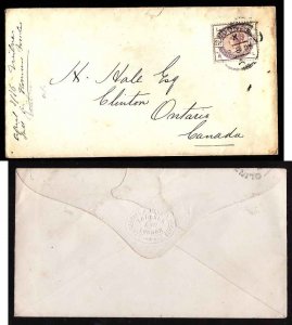 GB-#2158b-cover-London E.C.( hooded cancel )-Ap 8 1866 to Canada