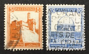 Palestine 1927-42 #63,67, Views, Used.