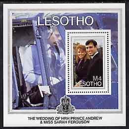 LESOTHO - 1986 - Royal Wedding - Perf Min Sheet - Mint Never Hinged