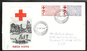 Denmark B35-6 Red Cross Pen FDC