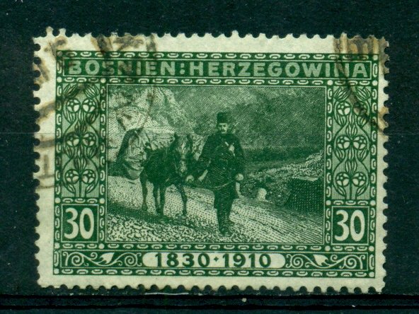 Bosnia & Herzegovina 1910 #54 U SCV(2020)=$3.75