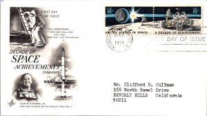 FDC 1971 SC #1435b Artcraft Cachet - Kennedy Space Ctr, FL - Pair - J1834