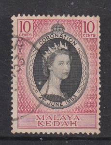 Malaya Kedah 1953 Sc 82 Coronation Used