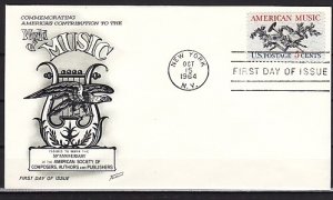 United States, Scott cat. 1252. American Music issue. First day cover. ^