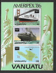 VANUATU SGMS437 1986 AMERIPEX 86 MNH